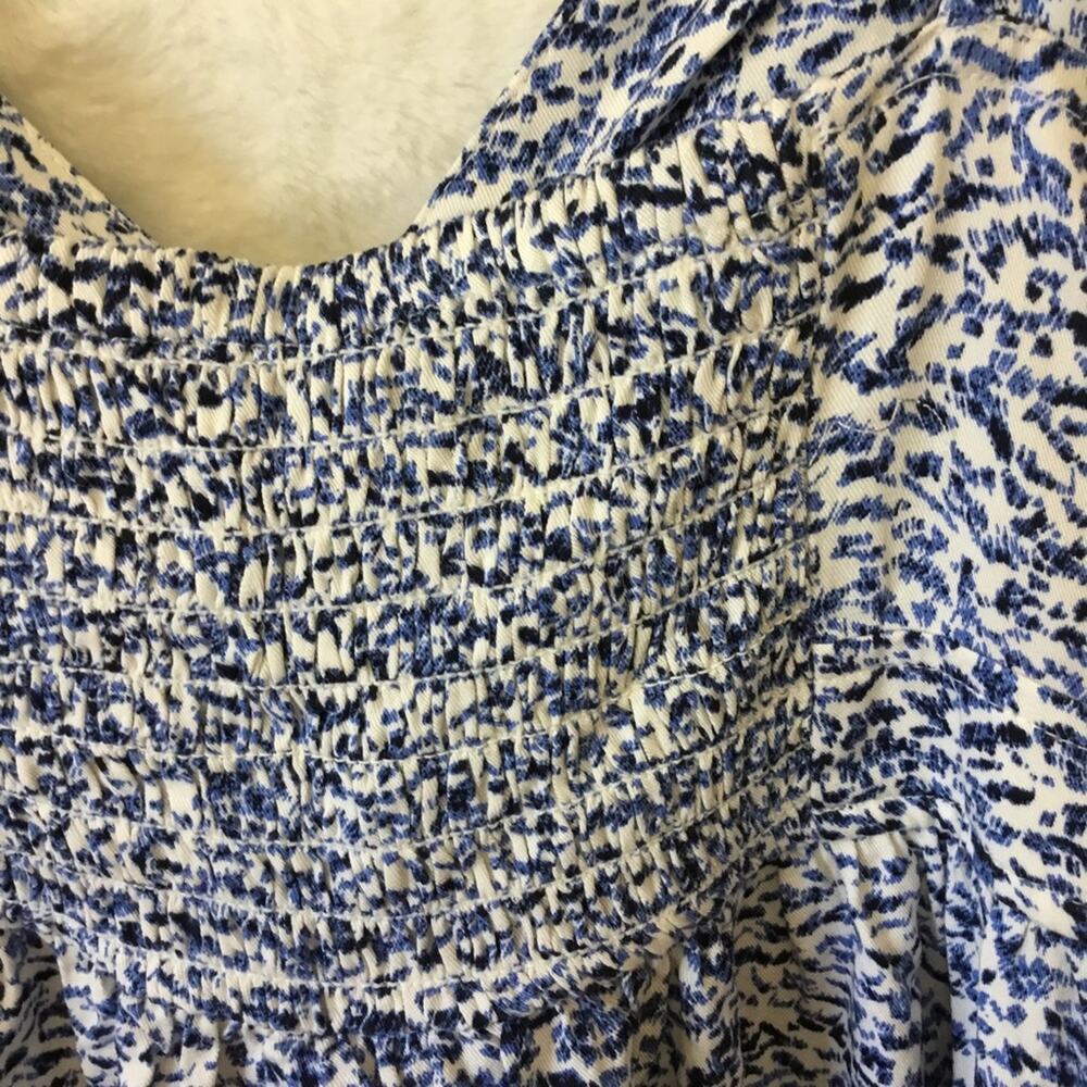 Banana Republic Blue Pattern Sleeveless Mini Dress - Picture 8 of 11